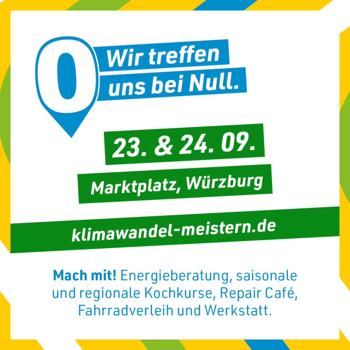Die Klimatour „Wir treffen uns bei NULL“ eine Aktion der Bayerischen Klima-Allianz